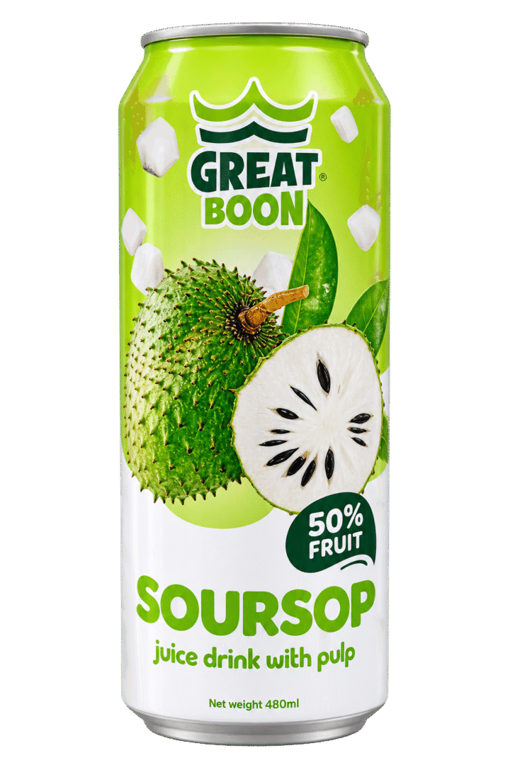 Great Boon Drink Soursop with Pulp Can (490ml x 24)